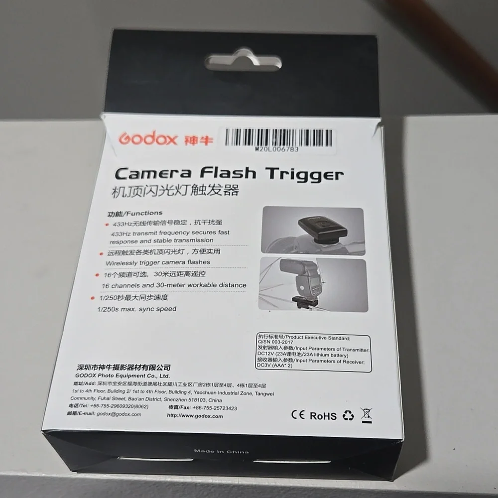 NIB Godox Camera Flash Trigger CT-16